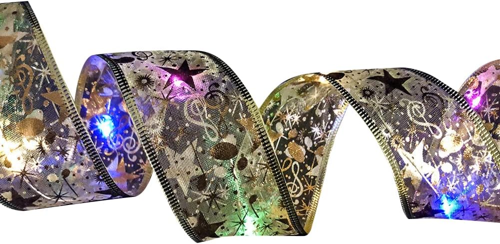 Panglică de Crăciun  (1 m, 10 LED-uri)