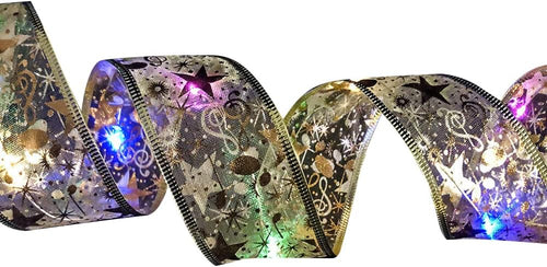 Panglică de Crăciun  (1 m, 10 LED-uri)